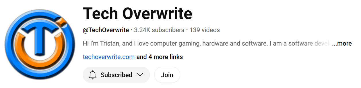 Screenshot of my YouTube channel's header stats as of 19th March 2025